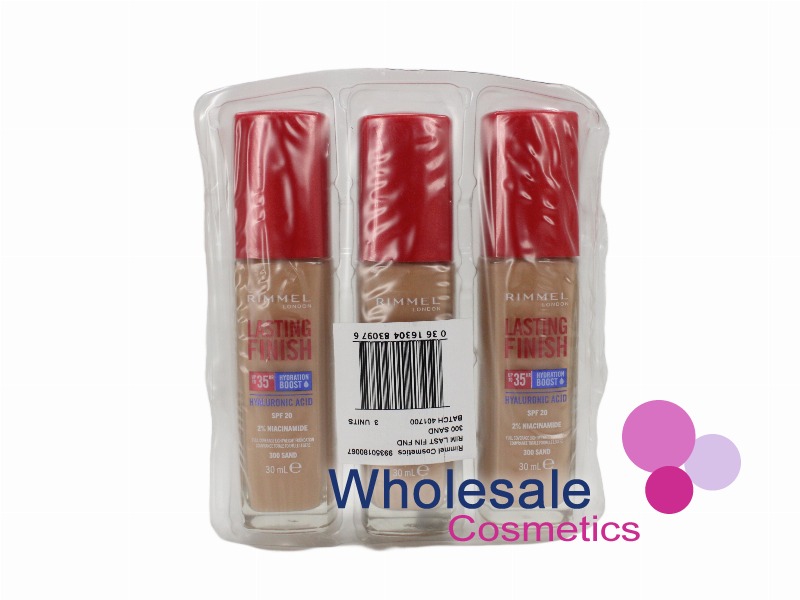 6 x Rimmel Lasting Finish 35Hr Foundation With Hydration Boost - 300 SAND